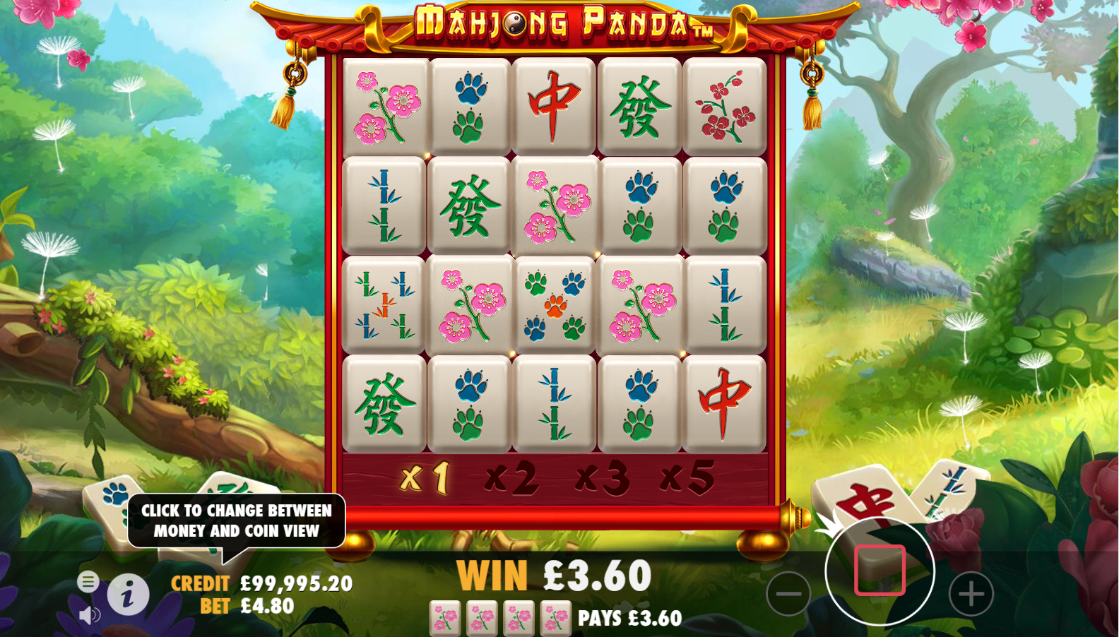 Выигрыш Mahjong Panda